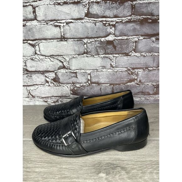 Cole Haan Black Leather Woven Weaves Buckle Loafers Dress Shoes Men 10.5M US/44 - Picture 16 of 16